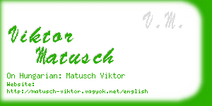 viktor matusch business card